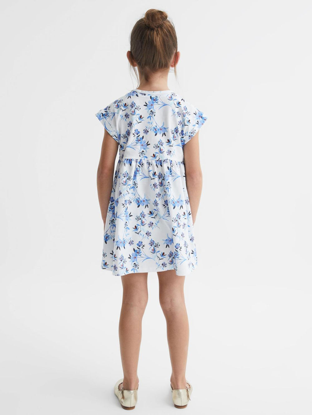 Reiss Dresses & Jumpsuits | Dahlia Floral Print Jersey Dress Blue Print - Children