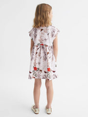 Reiss Dresses & Jumpsuits | Dahlia Floral Print Jersey Dress Pale Pink - Children