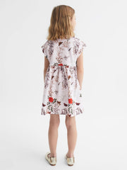 Reiss Dresses & Jumpsuits | Dahlia Floral Print Jersey Dress Pale Pink - Children