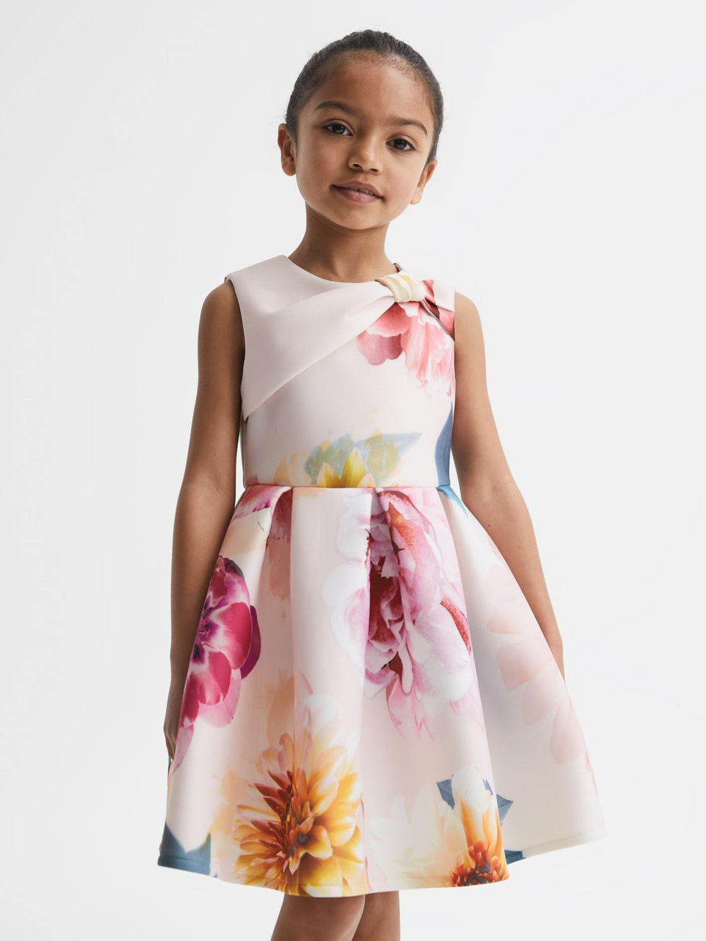 Reiss Dresses & Jumpsuits | Emily Scuba Floral Printed Dress Pink - Children