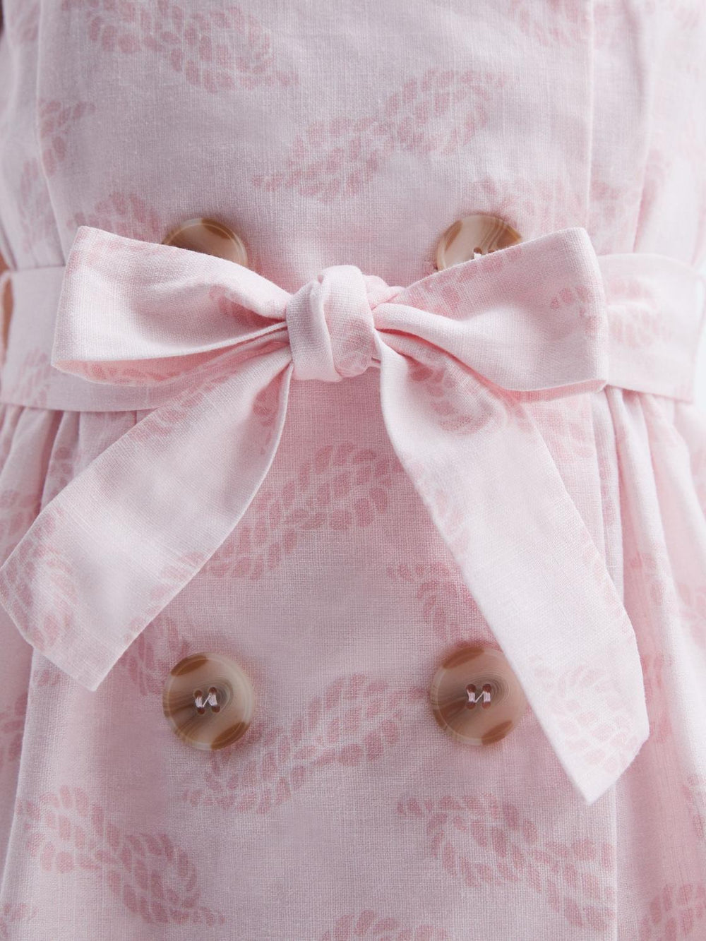 Reiss Dresses & Jumpsuits | Jacie Cap Sleeve Double Breasted Dress Pink Print - Children