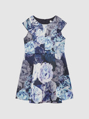 Reiss Dresses & Jumpsuits | Keri Floral Printed Scuba Dress Blue - Children
