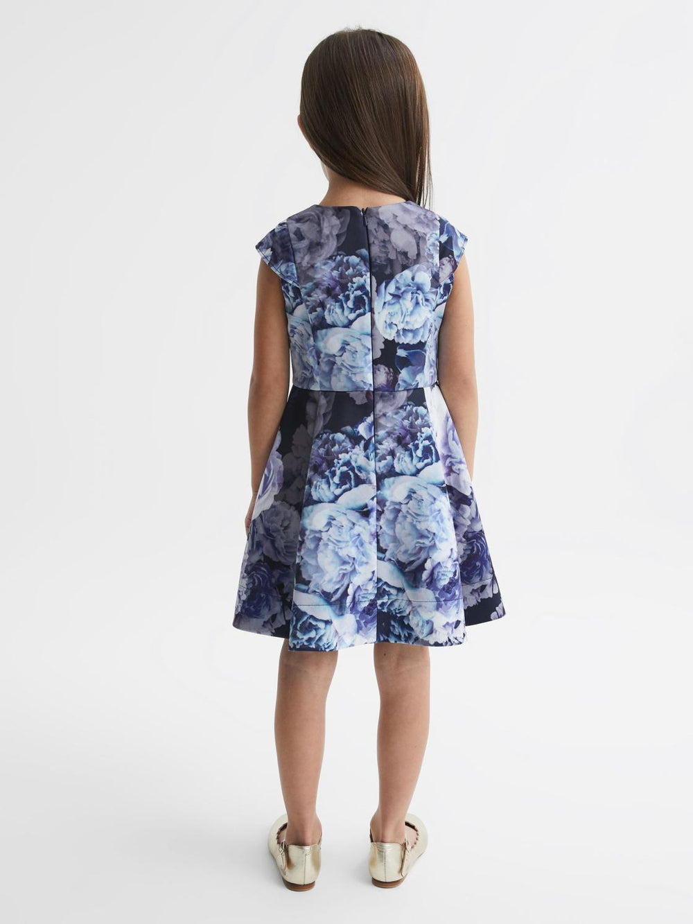 Reiss Dresses & Jumpsuits | Keri Floral Printed Scuba Dress Blue - Children