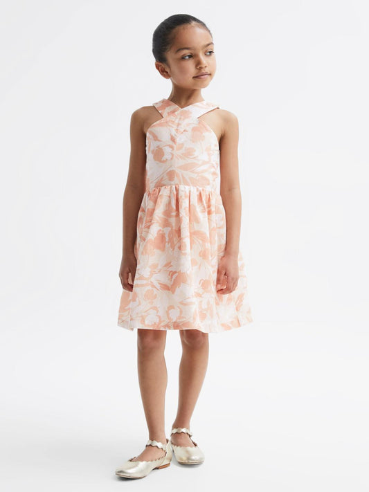 Reiss Dresses & Jumpsuits | Lottie Floral Print Halter Neck Dress Pink Print - Children
