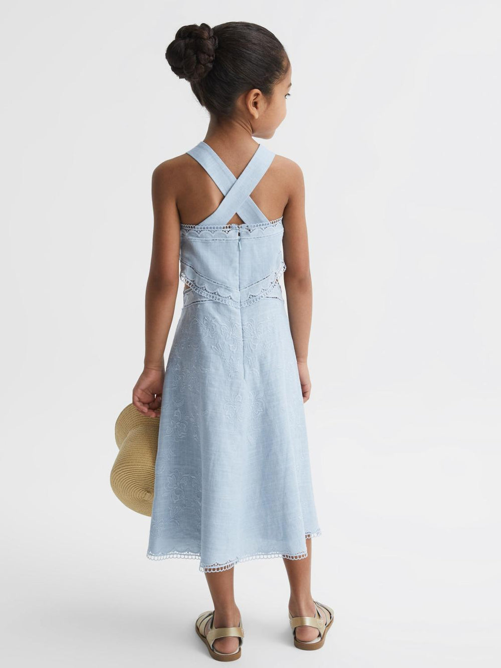Reiss Dresses & Jumpsuits | Louisa Embroidered Dress Blue - Children
