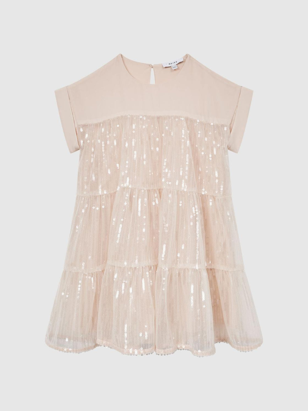 Reiss Dresses & Jumpsuits | Luci Sequin Tiered Dress Pale Pink - Children