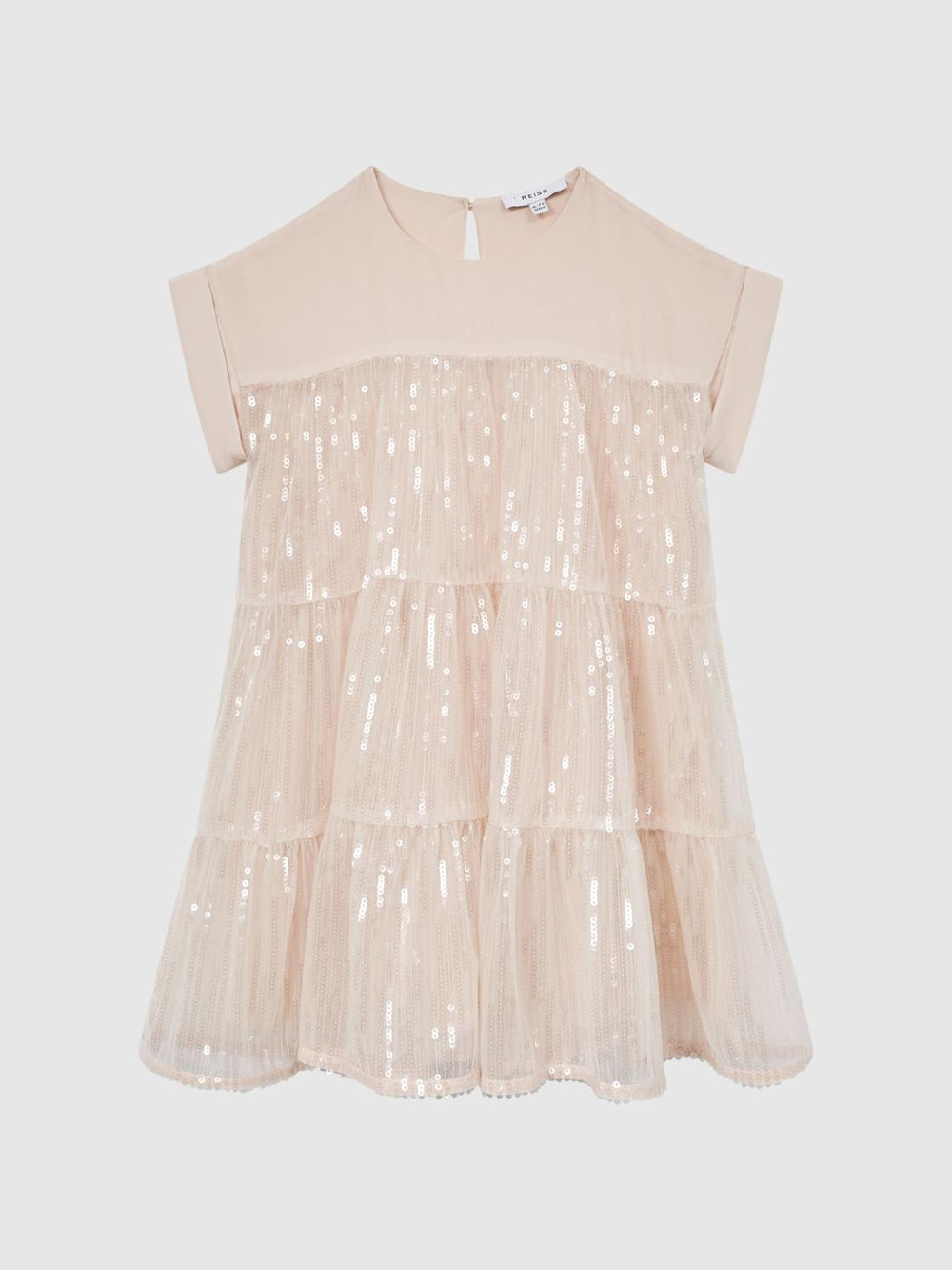 Reiss Dresses & Jumpsuits | Luci Sequin Tiered Dress Pale Pink - Children