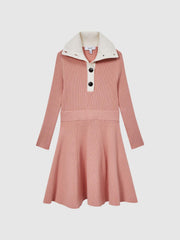Reiss Dresses & Jumpsuits | Malani Colourblock Knitted Dress Pink - Children