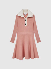 Reiss Dresses & Jumpsuits | Malani Colourblock Knitted Dress Pink - Children