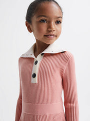 Reiss Dresses & Jumpsuits | Malani Colourblock Knitted Dress Pink - Children