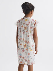 Reiss Dresses & Jumpsuits | Martha Floral Print Collarless Dress Ivory Print - Children