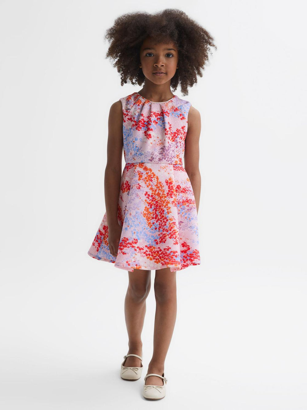 Reiss Dresses & Jumpsuits | Max Floral Print Pleated Dress Pink Print - Children