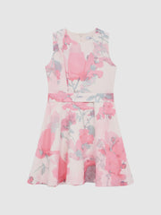 Reiss Dresses & Jumpsuits | Monica Floral Printed Belted Dress Pink - Children