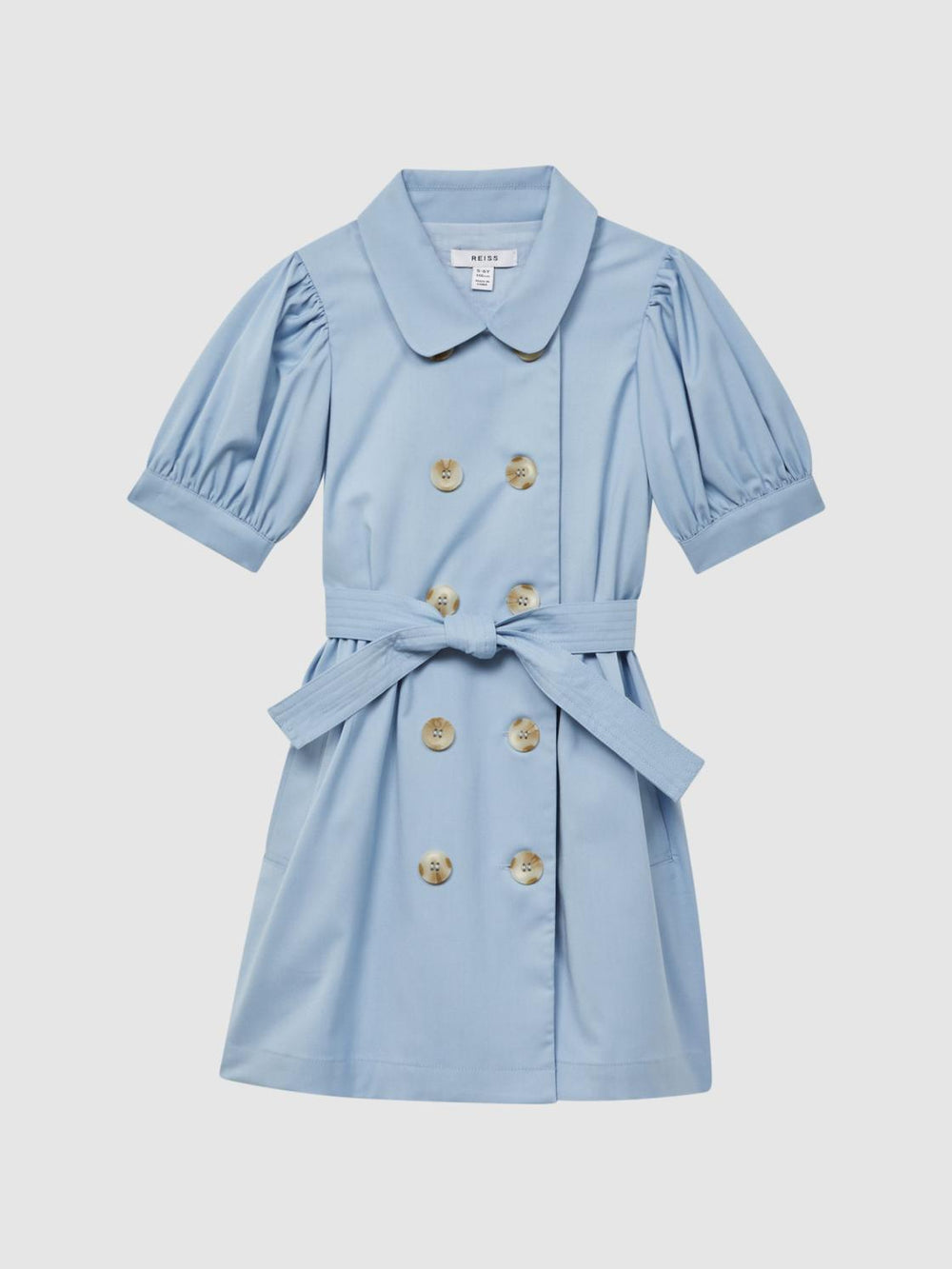 Reiss Dresses & Jumpsuits | Naomi Puff Sleeve Belted Dress Blue - Children