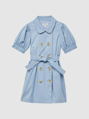 Reiss Dresses & Jumpsuits | Naomi Puff Sleeve Belted Dress Blue - Children