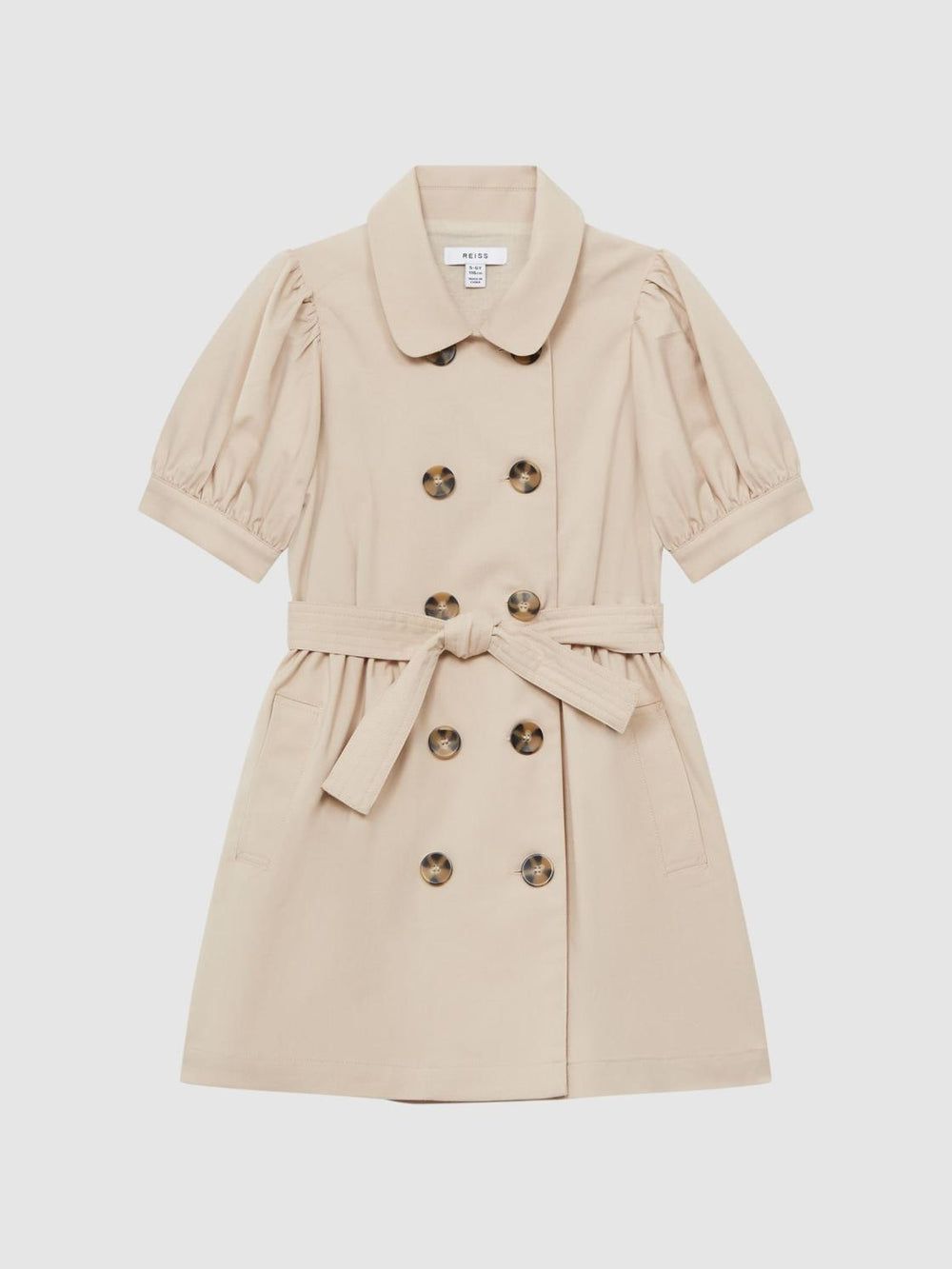 Reiss Dresses & Jumpsuits | Naomi Puff Sleeve Belted Dress Camel - Children