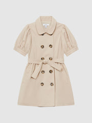 Reiss Dresses & Jumpsuits | Naomi Puff Sleeve Belted Dress Camel - Children