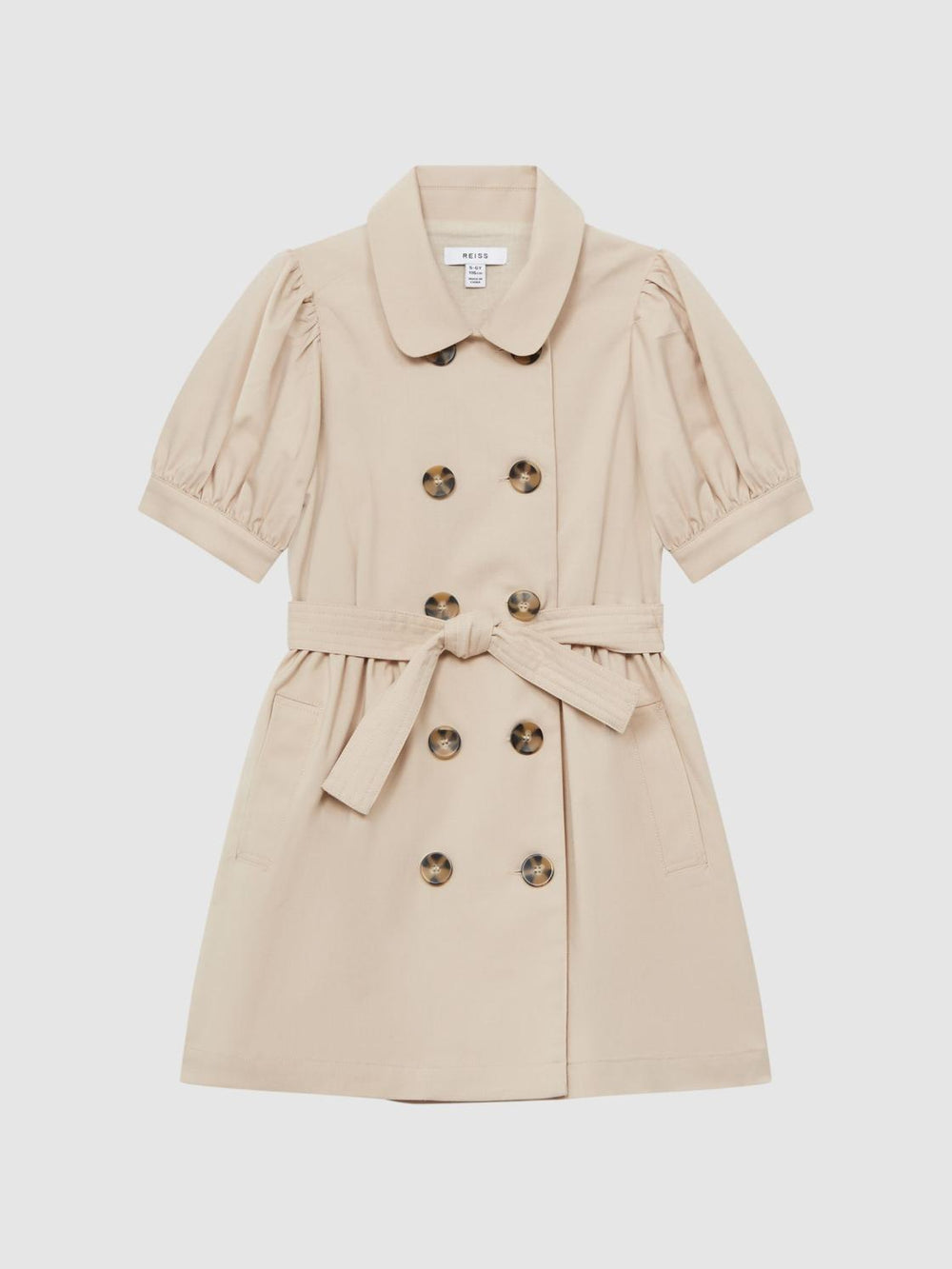 Reiss Dresses & Jumpsuits | Naomi Puff Sleeve Belted Dress Camel - Children