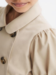 Reiss Dresses & Jumpsuits | Naomi Puff Sleeve Belted Dress Camel - Children