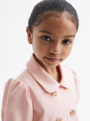 Reiss Dresses & Jumpsuits | Naomi Puff Sleeve Belted Dress Pink - Children