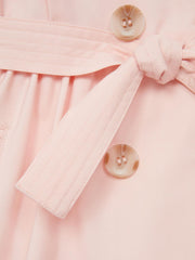 Reiss Dresses & Jumpsuits | Naomi Puff Sleeve Belted Dress Pink - Children