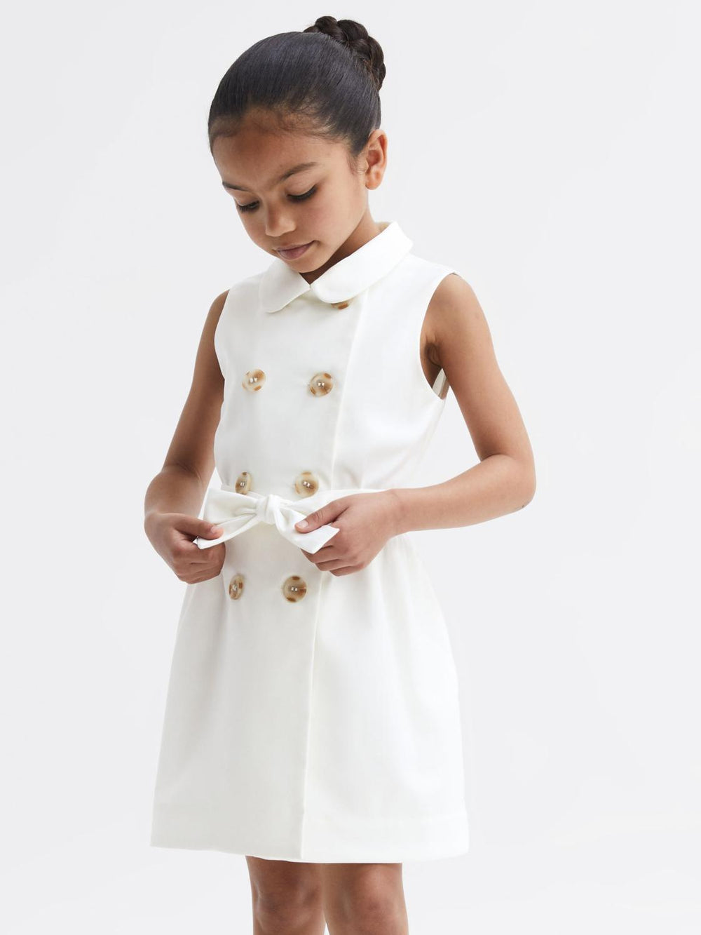 Reiss Dresses & Jumpsuits | Natalie Sleeveless Belted Dress White - Children