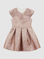 Reiss Dresses & Jumpsuits | Nia Metallic Cap Sleeve Dress Gold - Children
