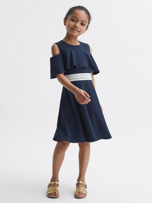 Reiss Dresses & Jumpsuits | Paulina Off-The-Shoulder Dress Navy - Children