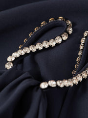 Reiss Dresses | Justine Halston Embellished Strap Mini Dress Navy - Women