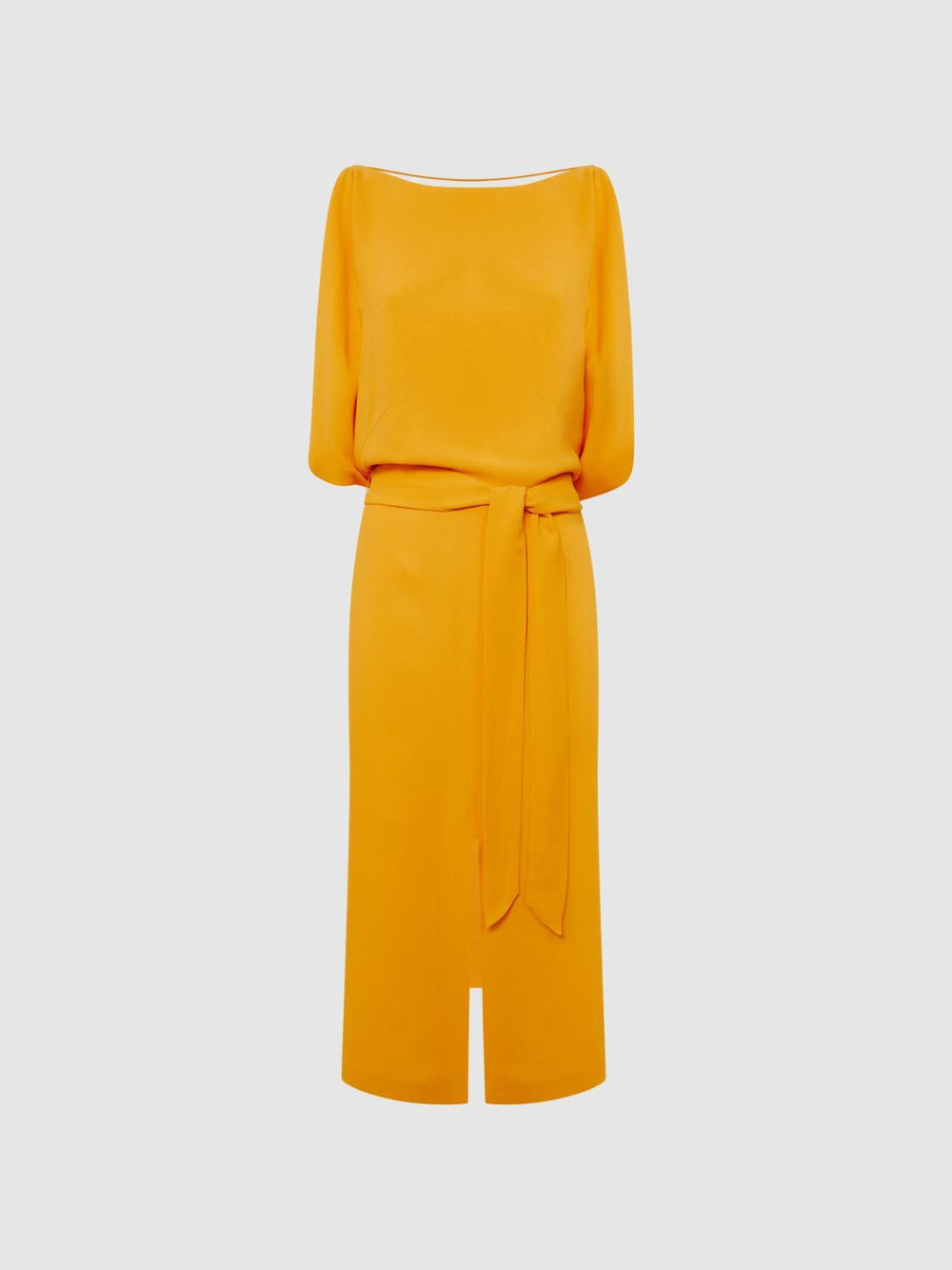 Reiss Dresses | Kalea Split Sleeve Midi Dress Yellow - Women
