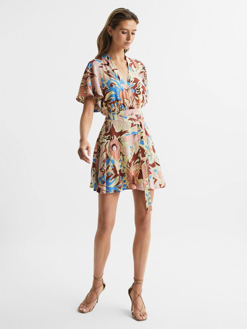 Reiss Dresses | Kara Floral Print Mini Dress Multi - Women