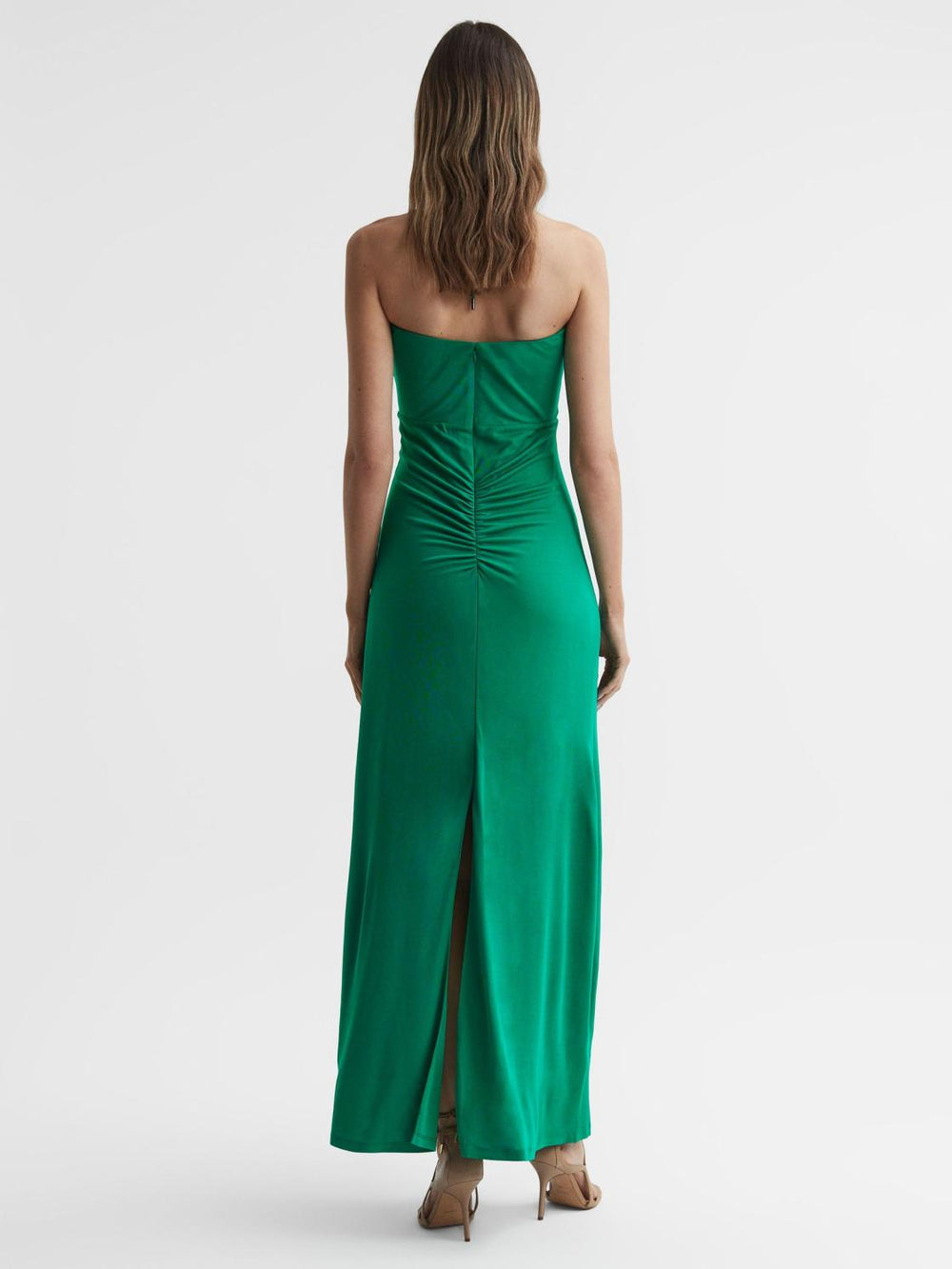 Reiss Dresses | Lana Plunge Halter Neck Maxi Dress Green - Women