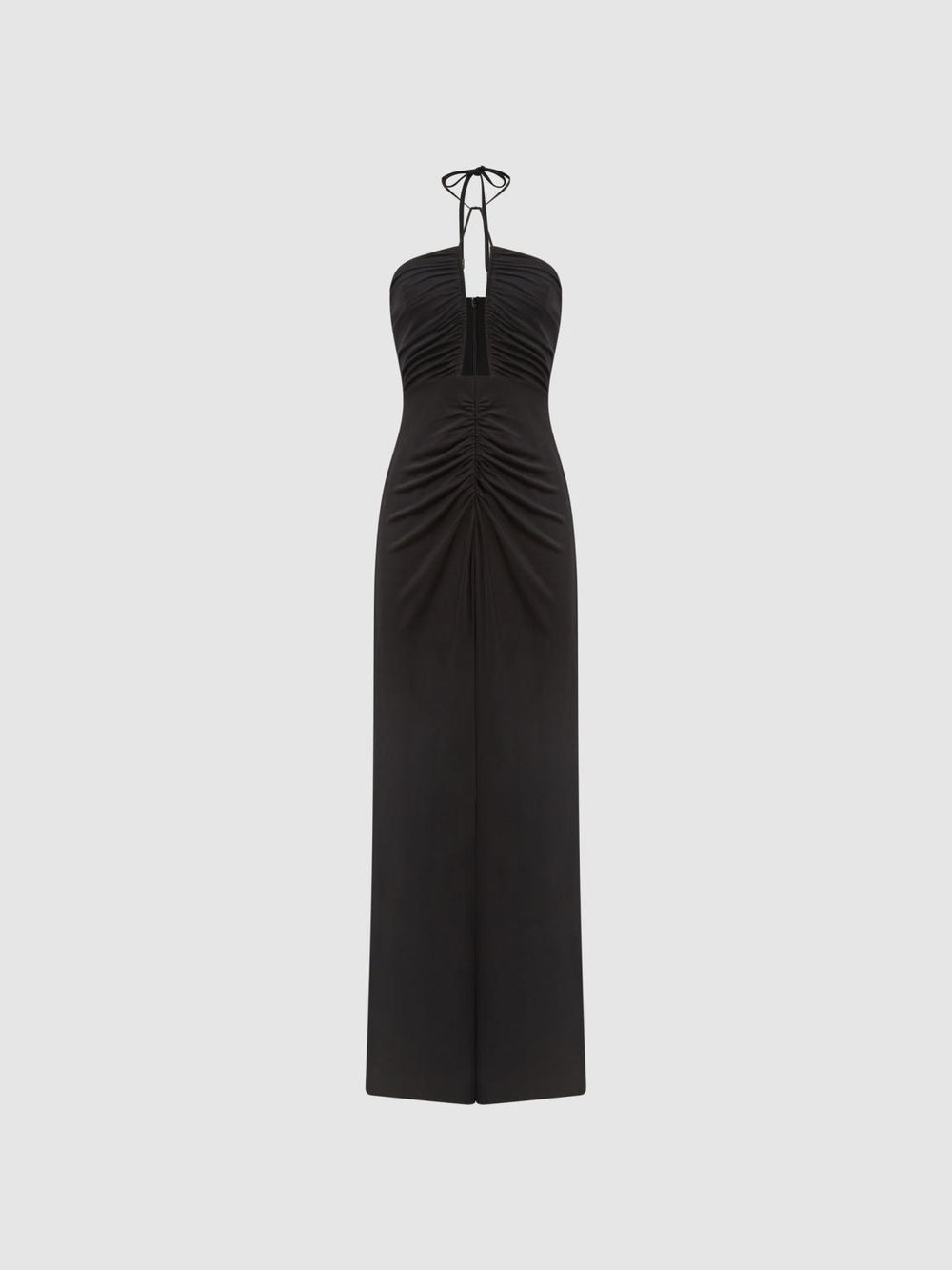 Reiss Dresses | Lana Plunge Neck Halter Maxi Dress Black - Women