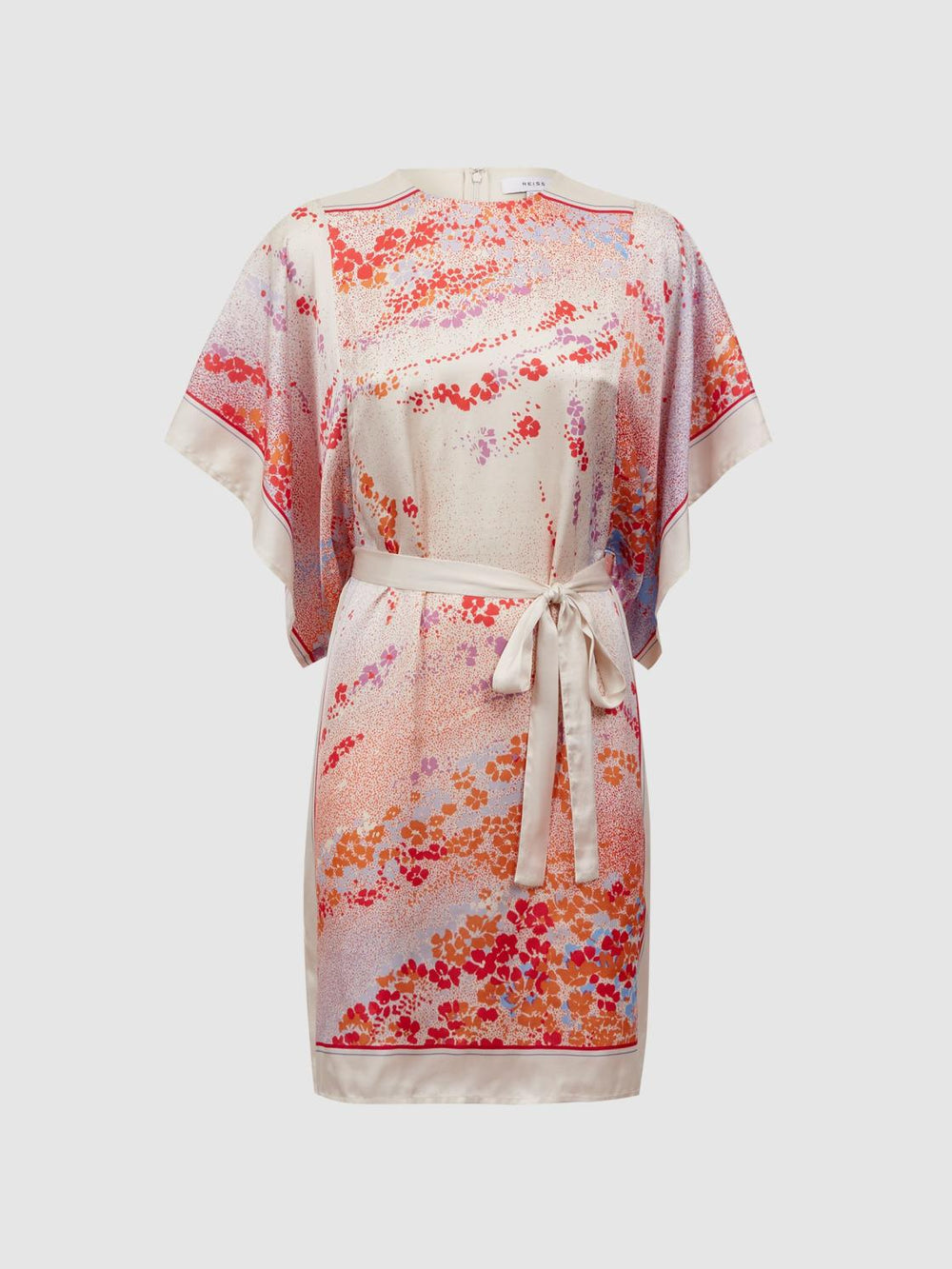 Reiss Dresses | Leea Printed Belted Mini Dress Multi - Women