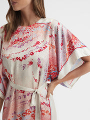 Reiss Dresses | Leea Printed Belted Mini Dress Multi - Women