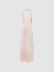 Reiss Dresses | Lila Bridesmaid Twist Detail Midi Dress Nude - Women