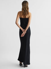 Reiss Dresses | Lois Jacquard Maxi Dress Black - Women