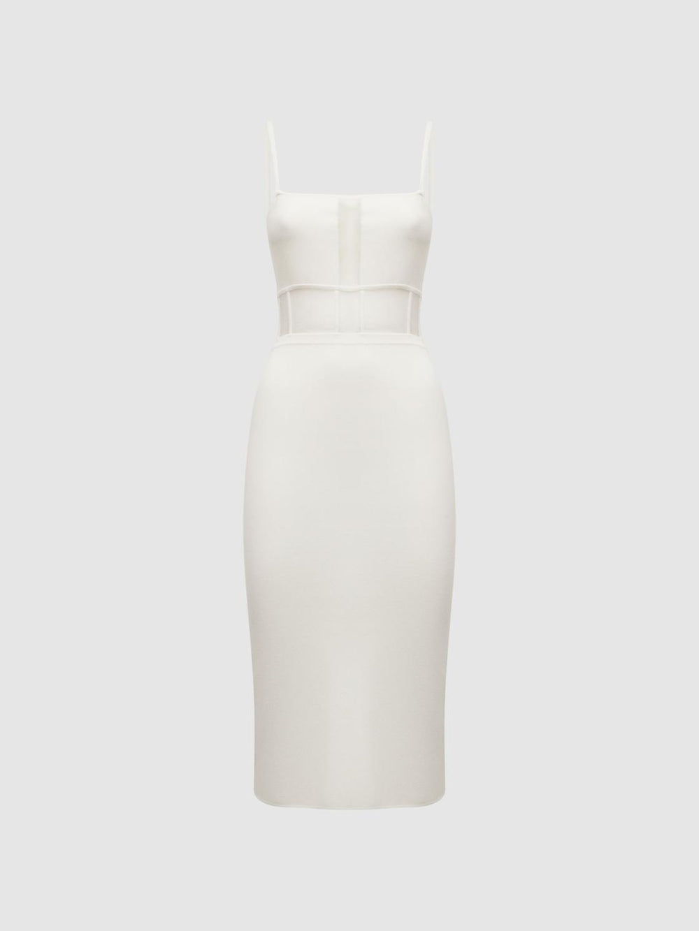 Reiss Dresses | Luisa Knitted Bodycon Dress White - Women