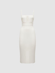 Reiss Dresses | Luisa Knitted Bodycon Dress White - Women