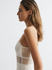 Reiss Dresses | Luisa Knitted Bodycon Dress White - Women