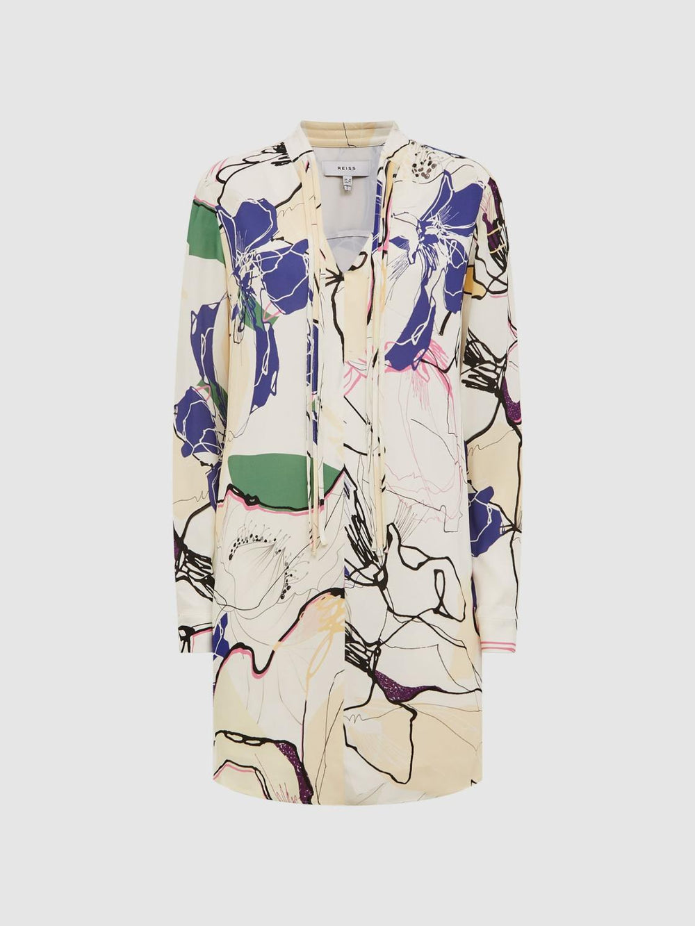 Reiss Dresses | Margarite Printed Shift Dress Ivory - Women