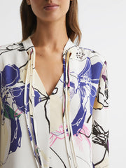 Reiss Dresses | Margarite Printed Shift Dress Ivory - Women