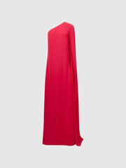 Reiss Dresses | Nina Cape One Shoulder Maxi Dress Bright Pink - Women
