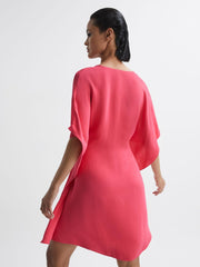 Reiss Dresses | Peony Relaxed Fit Wrap Mini Dress Pink - Women