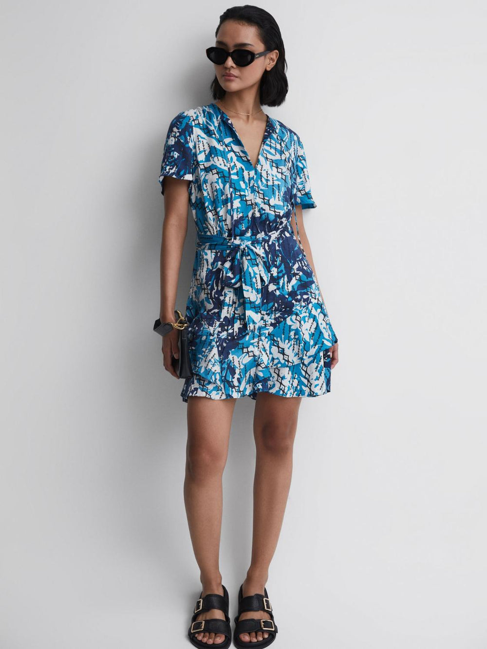 Reiss Dresses | Posey Ditsy Printed Mini Dress Blue - Women