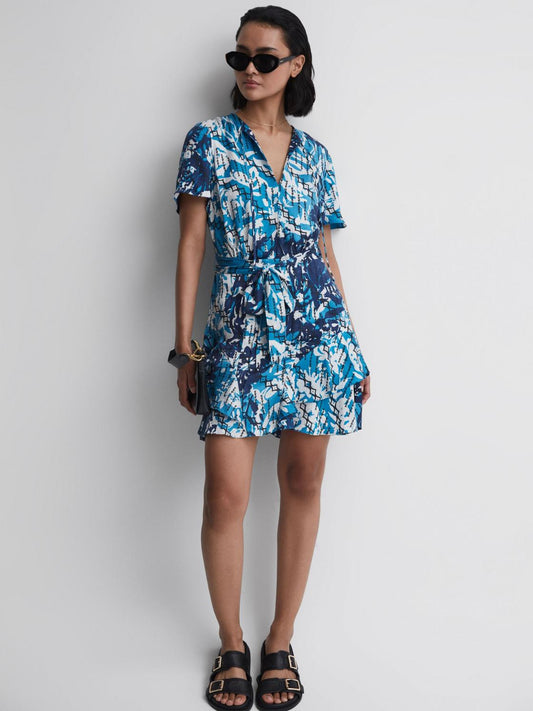Reiss Dresses | Posey Ditsy Printed Mini Dress Blue - Women