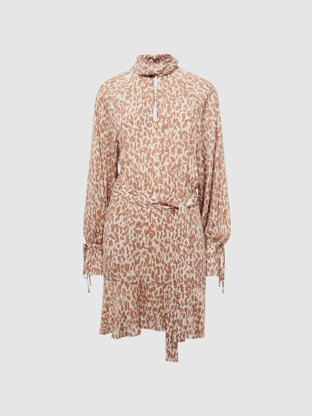 Reiss Dresses | Teya Animal Print Mini Dress Neutral - Women