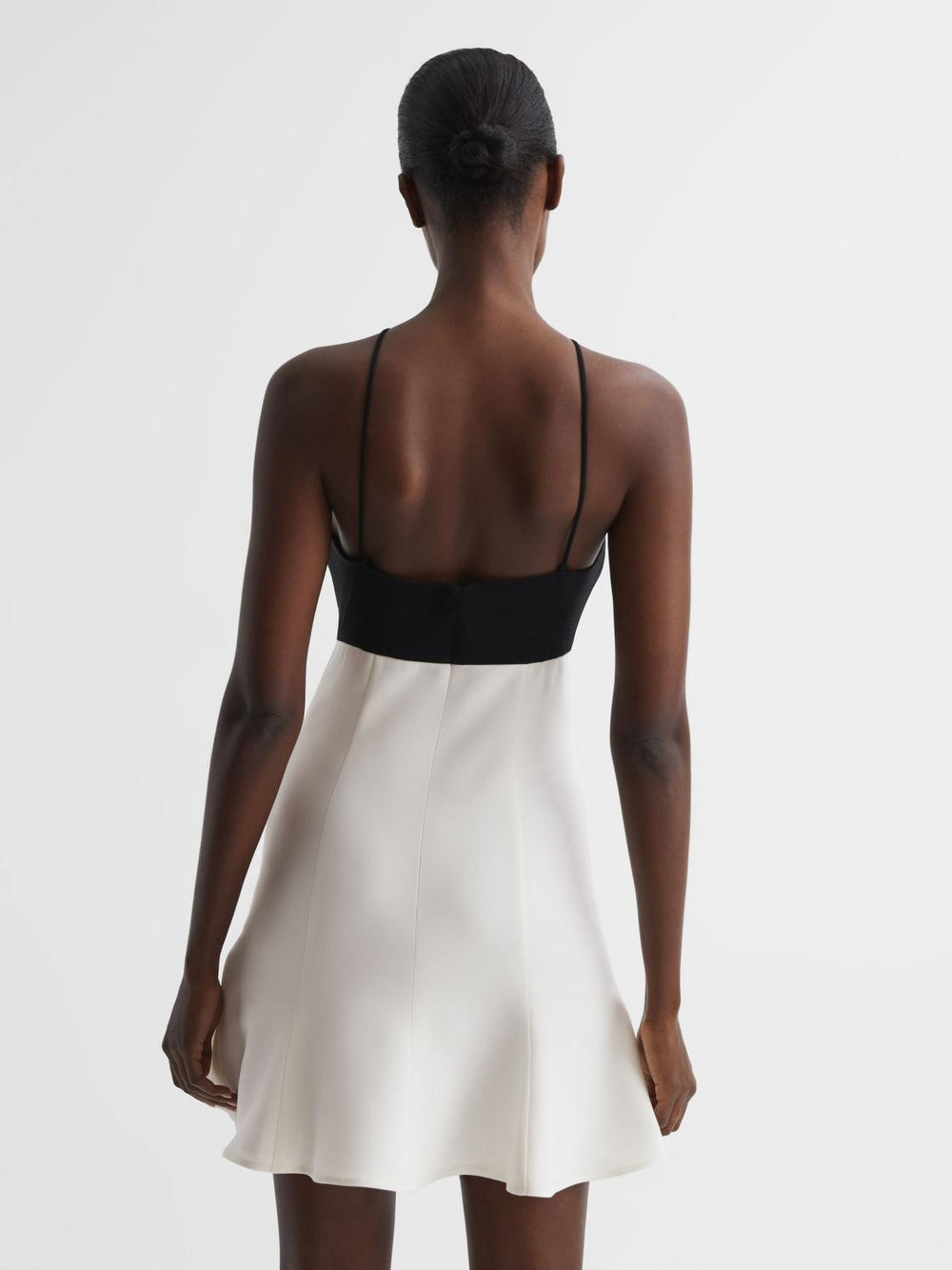 Reiss Dresses | Trina Colourblock Strappy Mini Dress Black/white - Women