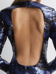 Reiss Dresses | Whitney Halston Sequin Maxi Dress Black Multi - Women