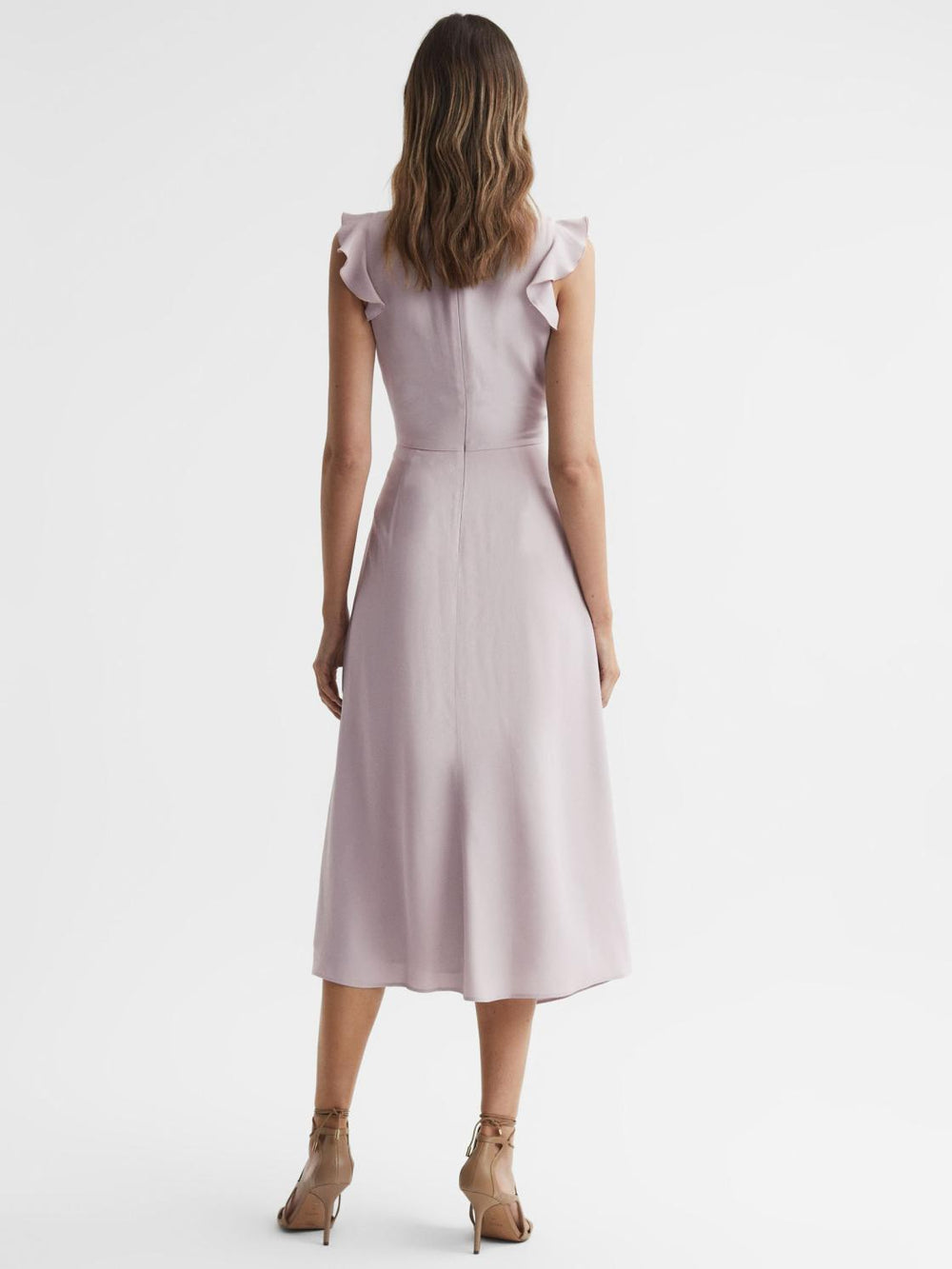 Reiss Dresses | Willow Wrap Tie Midi Dress Lilac - Women